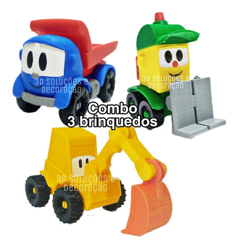 Leo Caminhao Lifty E Max Combo 3 Brinquedos Impressao 3d